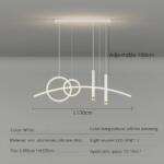 Lustre Led Blanc Moderne Suspendue 100cm 3 Couleurs JHA27WH