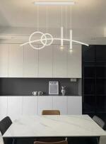 Lustre Led Blanc Moderne Suspendue 100cm 3 Couleurs JHA27WH