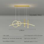 Lustre Led Gold Moderne Suspendue 100cm 3 Couleurs JHA27G